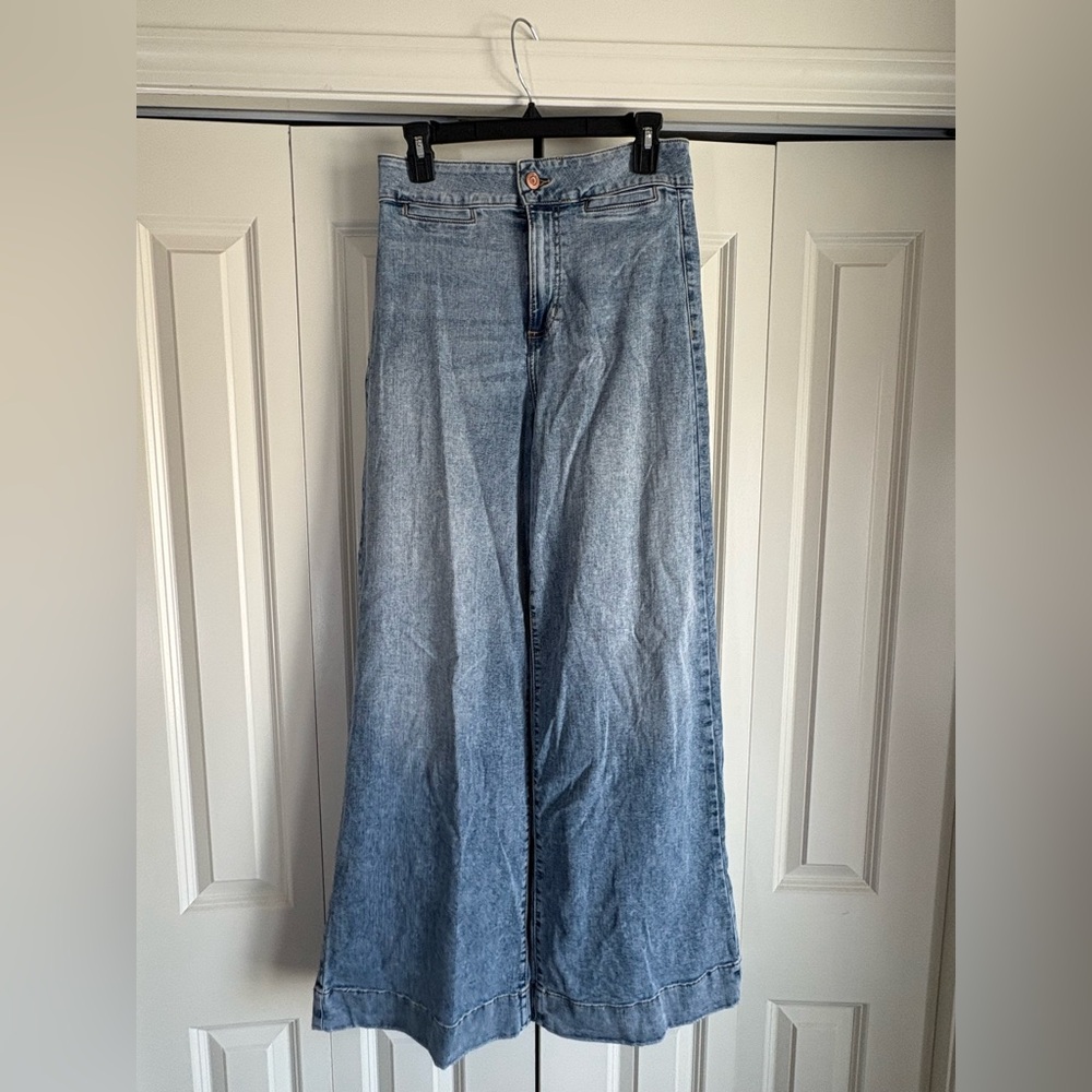 LC Lauren Conrad Blue Flare Wide Leg Jeans